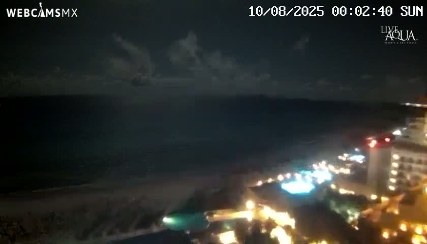 (Cancun) Cancún Playa Marlin Beach & Hotel Pools Live Cam - Benito Juarez, Quintana Roo, Mexico