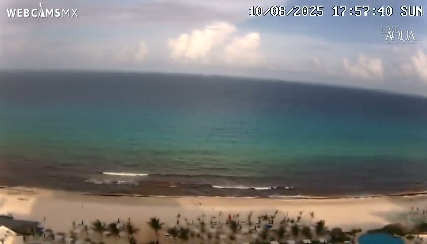 (Cancun) Cancún Playa Marlin Beach & Hotel Pools Live Cam - Benito Juarez, Quintana Roo, Mexico