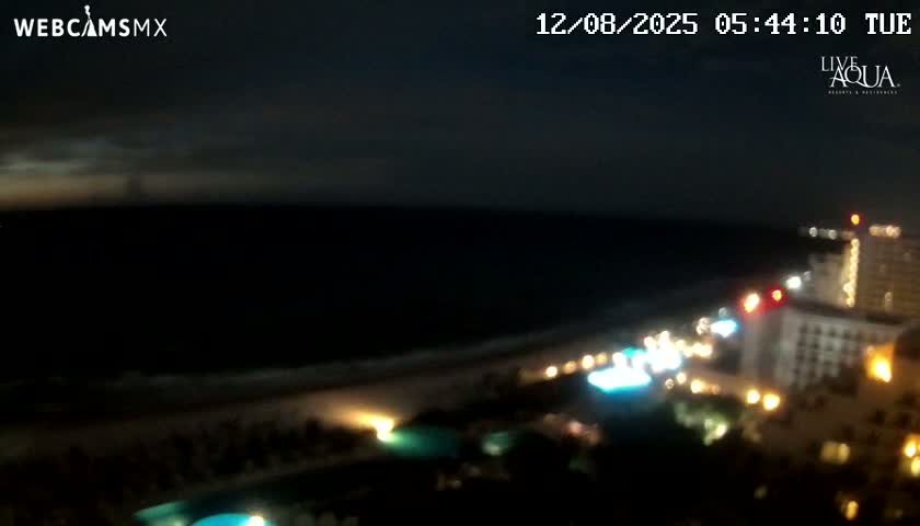 (Cancun) Cancún Playa Marlin Beach & Hotel Pools Live Cam - Benito Juarez, Quintana Roo, Mexico