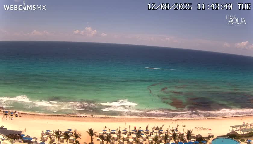 (Cancun) Cancún Playa Marlin Beach & Hotel Pools Live Cam - Benito Juarez, Quintana Roo, Mexico