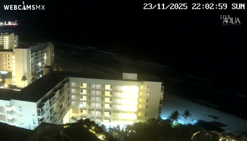 (Cancun) Cancún Playa Marlin Beach & Hotel Pools Live Cam - Benito Juarez, Quintana Roo, Mexico