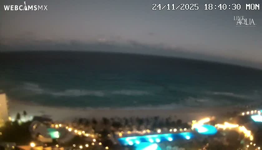 (Cancun) Cancún Playa Marlin Beach & Hotel Pools Live Cam - Benito Juarez, Quintana Roo, Mexico