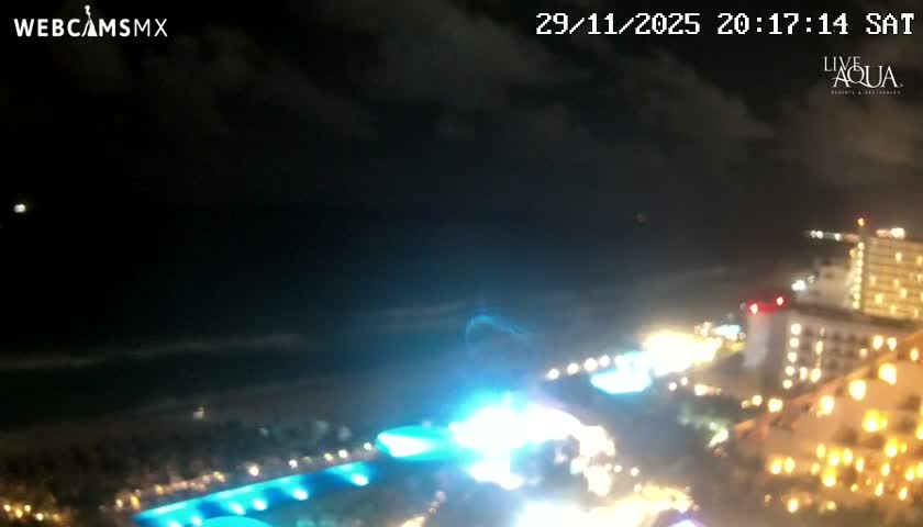 (Cancun) Cancún Playa Marlin Beach & Hotel Pools Live Cam - Benito Juarez, Quintana Roo, Mexico