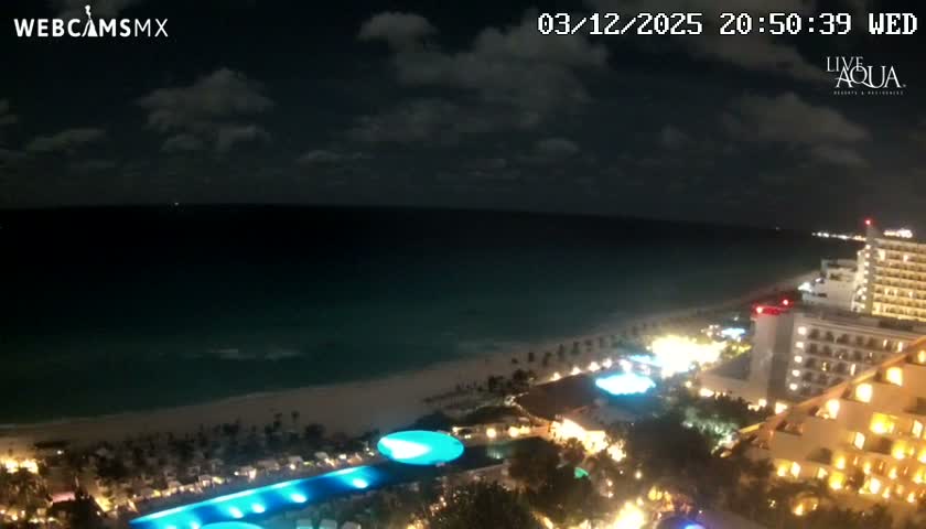 (Cancun) Cancún Playa Marlin Beach & Hotel Pools Live Cam - Benito Juarez, Quintana Roo, Mexico
