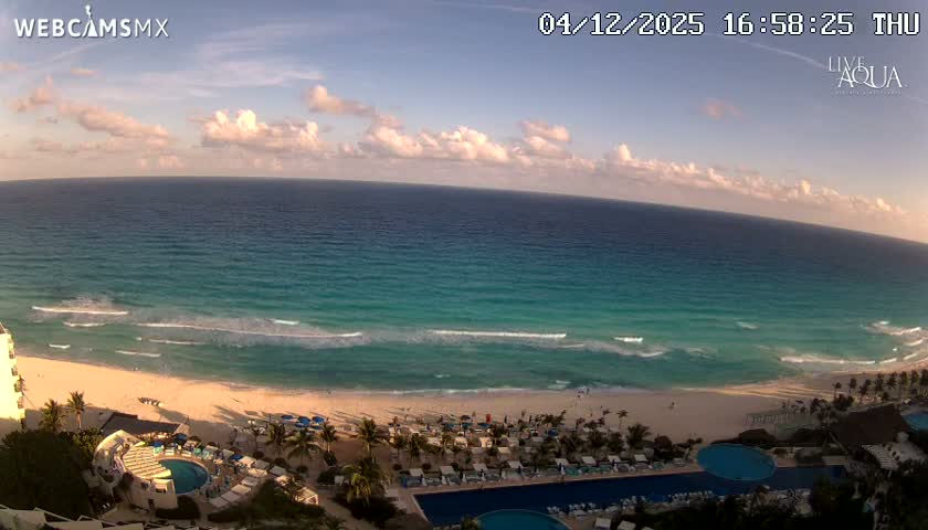 (Cancun) Cancún Playa Marlin Beach & Hotel Pools Live Cam - Benito Juarez, Quintana Roo, Mexico