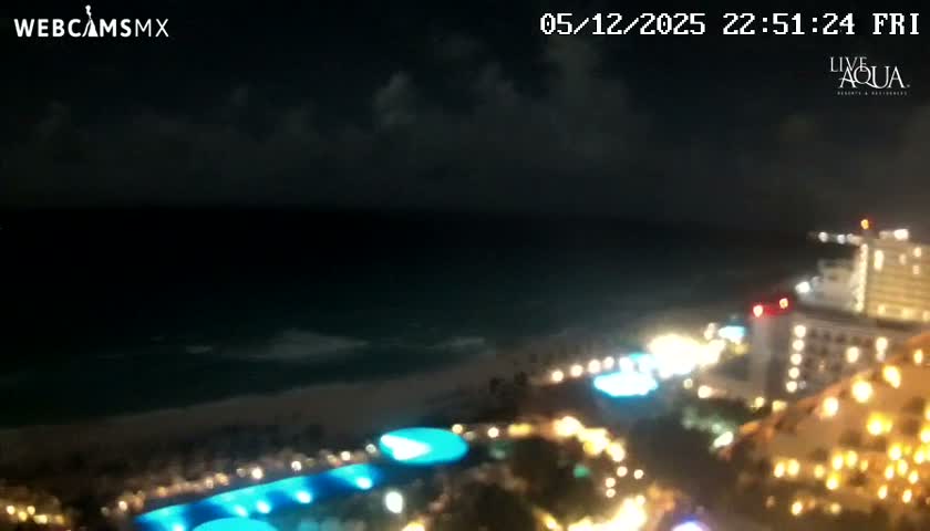 (Cancun) Cancún Playa Marlin Beach & Hotel Pools Live Cam - Benito Juarez, Quintana Roo, Mexico