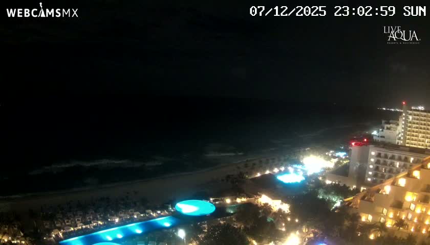 (Cancun) Cancún Playa Marlin Beach & Hotel Pools Live Cam - Benito Juarez, Quintana Roo, Mexico