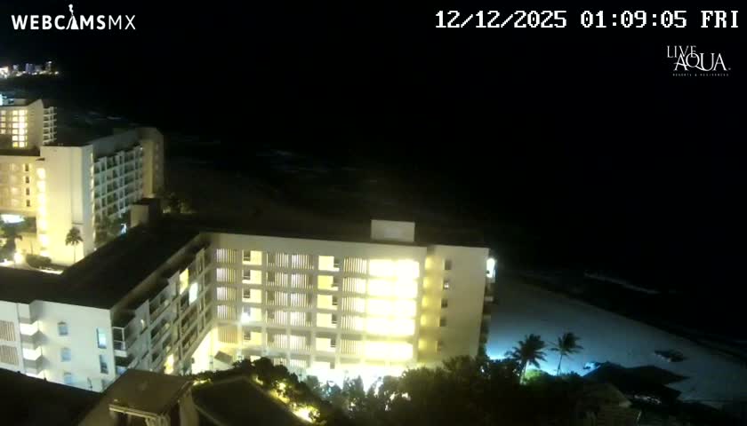 (Cancun) Cancún Playa Marlin Beach & Hotel Pools Live Cam - Benito Juarez, Quintana Roo, Mexico