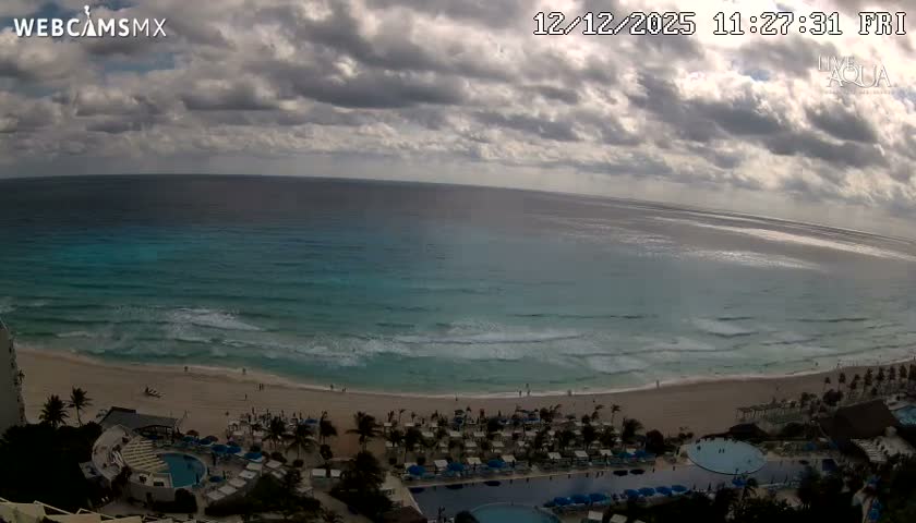 (Cancun) Cancún Playa Marlin Beach & Hotel Pools Live Cam - Benito Juarez, Quintana Roo, Mexico