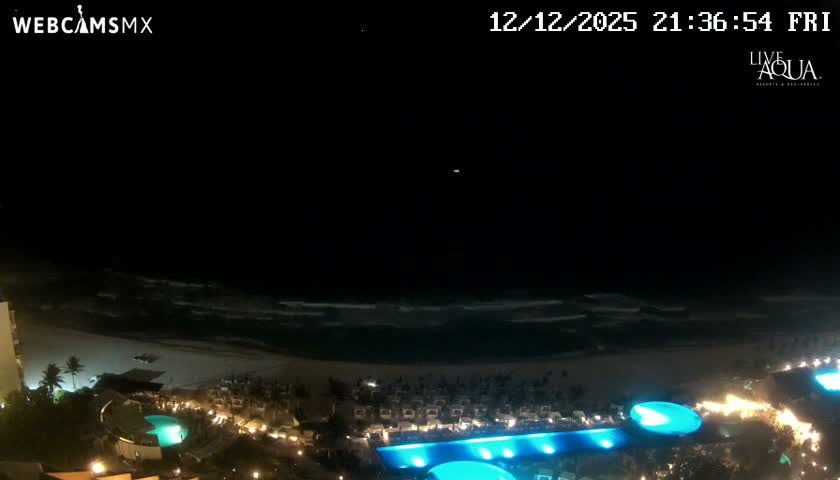 (Cancun) Cancún Playa Marlin Beach & Hotel Pools Live Cam - Benito Juarez, Quintana Roo, Mexico