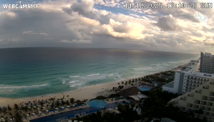 (Cancun) Cancún Playa Marlin Beach & Hotel Pools Live Cam - Benito Juarez, Quintana Roo, Mexico