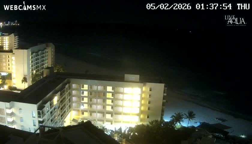 (Cancun) Cancún Playa Marlin Beach & Hotel Pools Live Cam - Benito Juarez, Quintana Roo, Mexico