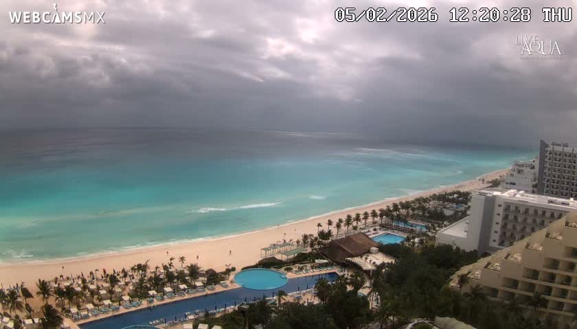 (Cancun) Cancún Playa Marlin Beach & Hotel Pools Live Cam - Benito Juarez, Quintana Roo, Mexico