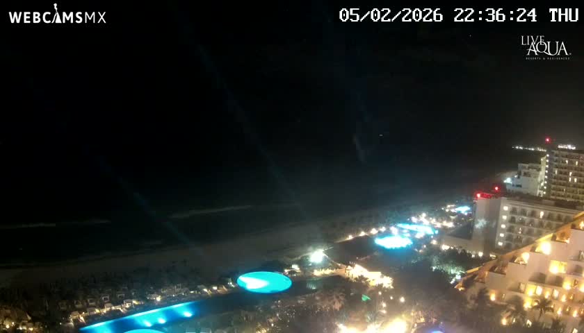 (Cancun) Cancún Playa Marlin Beach & Hotel Pools Live Cam - Benito Juarez, Quintana Roo, Mexico