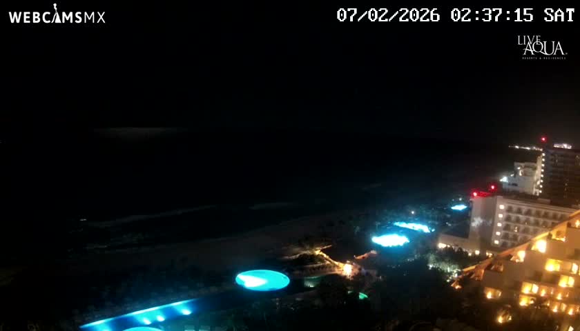 (Cancun) Cancún Playa Marlin Beach & Hotel Pools Live Cam - Benito Juarez, Quintana Roo, Mexico