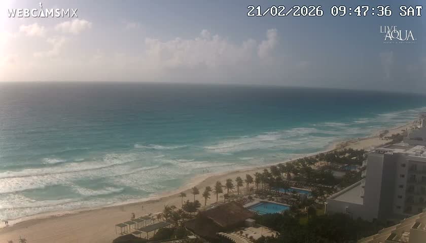 (Cancun) Cancún Playa Marlin Beach & Hotel Pools Live Cam - Benito Juarez, Quintana Roo, Mexico