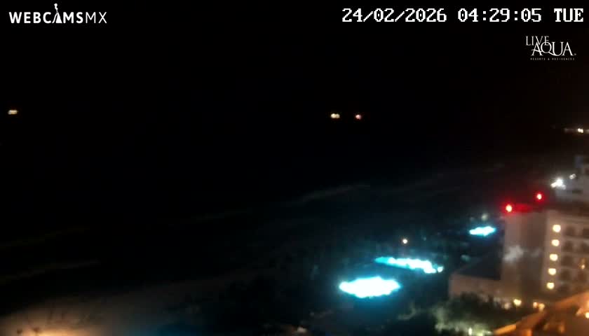 (Cancun) Cancún Playa Marlin Beach & Hotel Pools Live Cam - Benito Juarez, Quintana Roo, Mexico