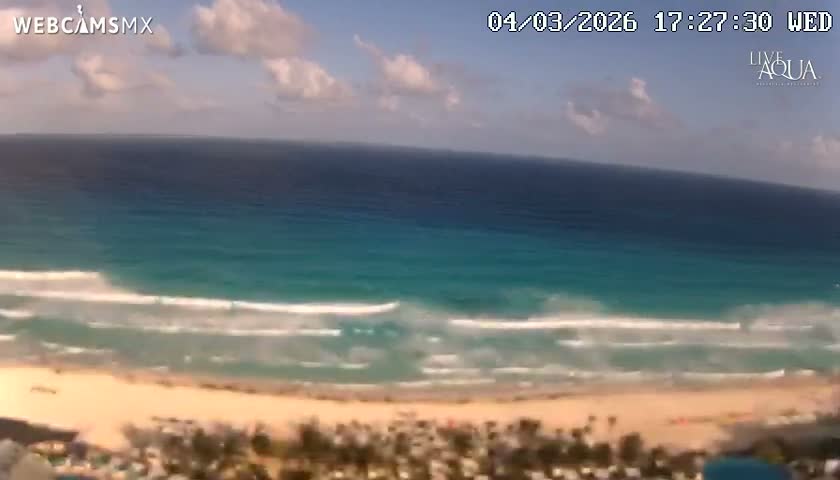 (Cancun) Cancún Playa Marlin Beach & Hotel Pools Live Cam - Benito Juarez, Quintana Roo, Mexico