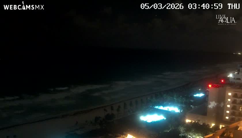 (Cancun) Cancún Playa Marlin Beach & Hotel Pools Live Cam - Benito Juarez, Quintana Roo, Mexico