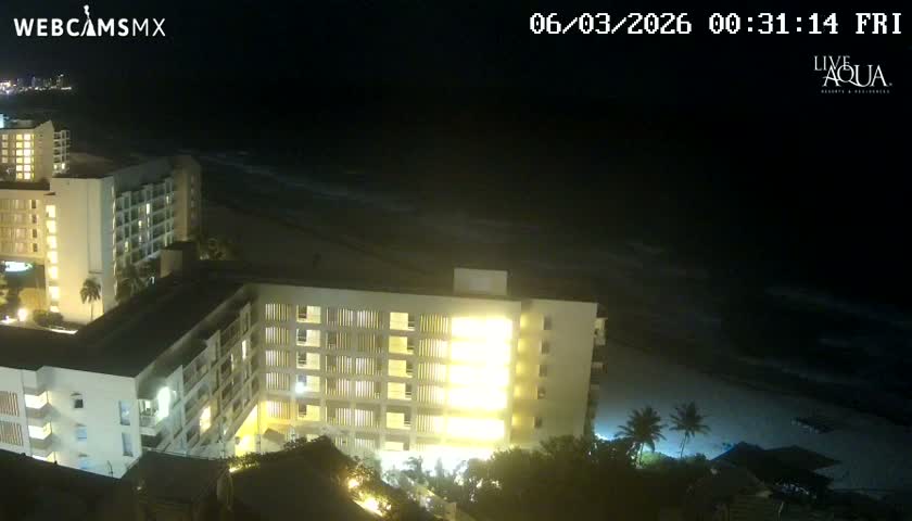 (Cancun) Cancún Playa Marlin Beach & Hotel Pools Live Cam - Benito Juarez, Quintana Roo, Mexico
