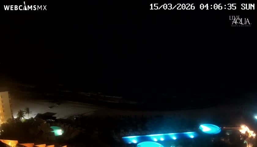 (Cancun) Cancún Playa Marlin Beach & Hotel Pools Live Cam - Benito Juarez, Quintana Roo, Mexico