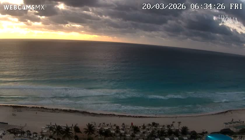 (Cancun) Cancún Playa Marlin Beach & Hotel Pools Live Cam - Benito Juarez, Quintana Roo, Mexico