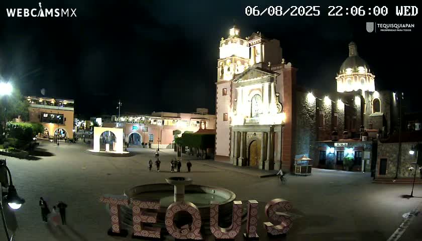 Tequisquiapan, Plaza Miguel Hidalgo & Parish St. Mary of the Assumption Live Cam - Tequisquiapan, Queretaro, Mexico