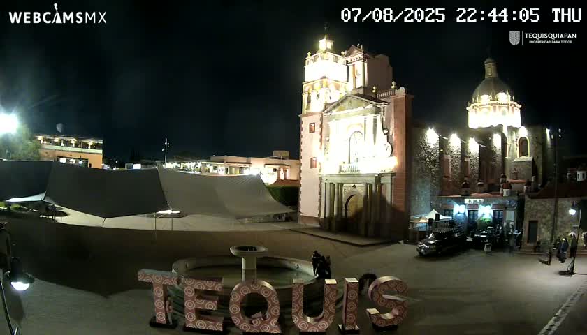 Tequisquiapan, Plaza Miguel Hidalgo & Parish St. Mary of the Assumption Live Cam - Tequisquiapan, Queretaro, Mexico
