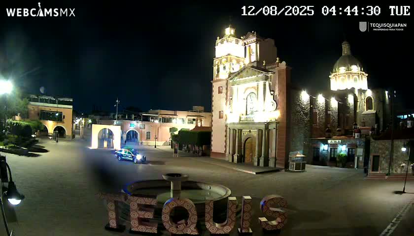 Tequisquiapan, Plaza Miguel Hidalgo & Parish St. Mary of the Assumption Live Cam - Tequisquiapan, Queretaro, Mexico