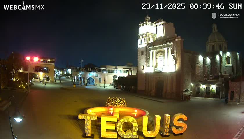 Tequisquiapan, Plaza Miguel Hidalgo & Parish St. Mary of the Assumption Live Cam - Tequisquiapan, Queretaro, Mexico
