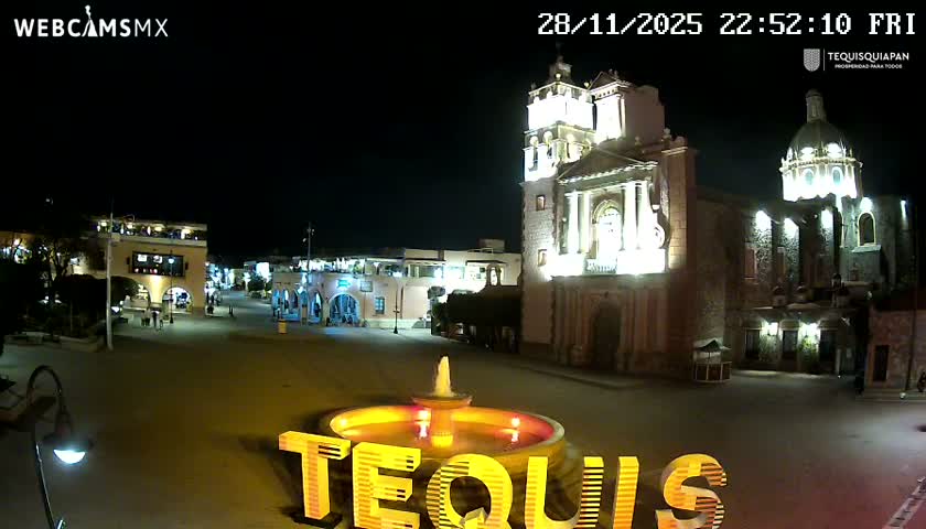 Tequisquiapan, Plaza Miguel Hidalgo & Parish St. Mary of the Assumption Live Cam - Tequisquiapan, Queretaro, Mexico