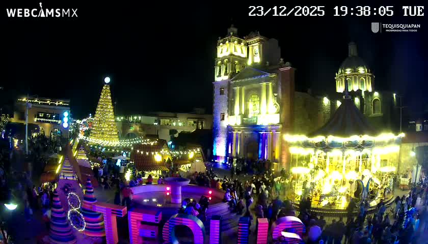 Tequisquiapan, Plaza Miguel Hidalgo & Parish St. Mary of the Assumption Live Cam - Tequisquiapan, Queretaro, Mexico