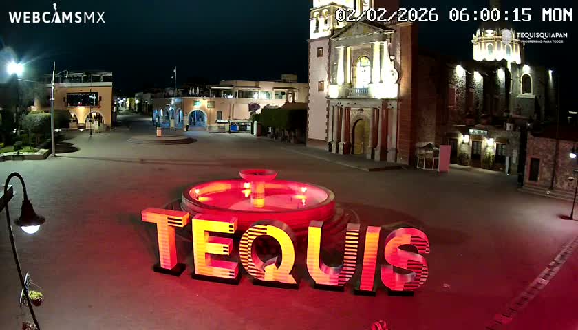 Tequisquiapan, Plaza Miguel Hidalgo & Parish St. Mary of the Assumption Live Cam - Tequisquiapan, Queretaro, Mexico