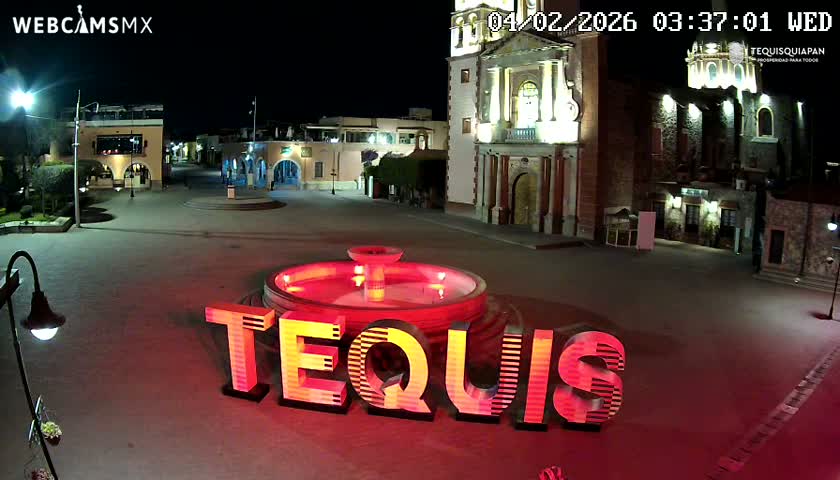Tequisquiapan, Plaza Miguel Hidalgo & Parish St. Mary of the Assumption Live Cam - Tequisquiapan, Queretaro, Mexico