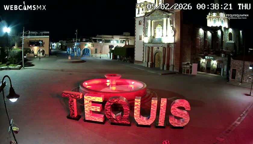 Tequisquiapan, Plaza Miguel Hidalgo & Parish St. Mary of the Assumption Live Cam - Tequisquiapan, Queretaro, Mexico