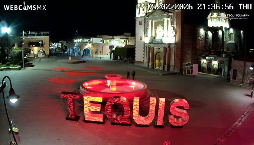 Tequisquiapan, Plaza Miguel Hidalgo & Parish St. Mary of the Assumption Live Cam - Tequisquiapan, Queretaro, Mexico