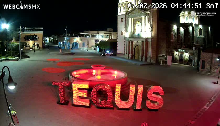 Tequisquiapan, Plaza Miguel Hidalgo & Parish St. Mary of the Assumption Live Cam - Tequisquiapan, Queretaro, Mexico