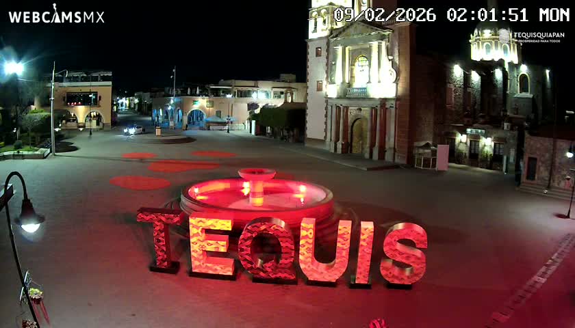 Tequisquiapan, Plaza Miguel Hidalgo & Parish St. Mary of the Assumption Live Cam - Tequisquiapan, Queretaro, Mexico