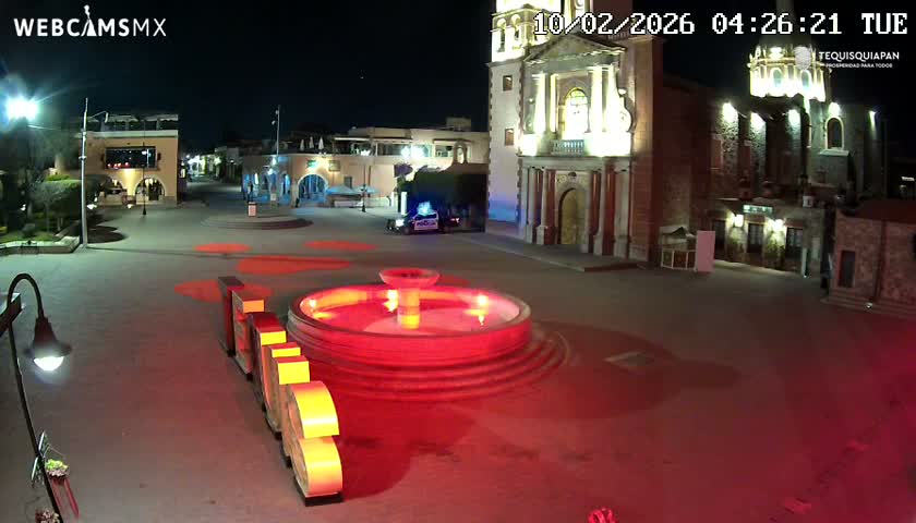 Tequisquiapan, Plaza Miguel Hidalgo & Parish St. Mary of the Assumption Live Cam - Tequisquiapan, Queretaro, Mexico