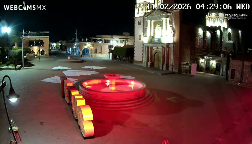Tequisquiapan, Plaza Miguel Hidalgo & Parish St. Mary of the Assumption Live Cam - Tequisquiapan, Queretaro, Mexico