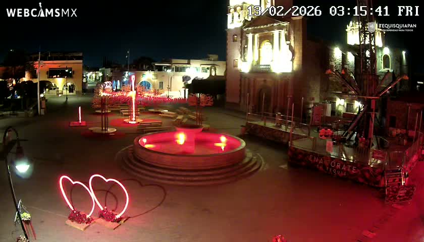 Tequisquiapan, Plaza Miguel Hidalgo & Parish St. Mary of the Assumption Live Cam - Tequisquiapan, Queretaro, Mexico