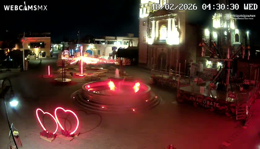 Tequisquiapan, Plaza Miguel Hidalgo & Parish St. Mary of the Assumption Live Cam - Tequisquiapan, Queretaro, Mexico