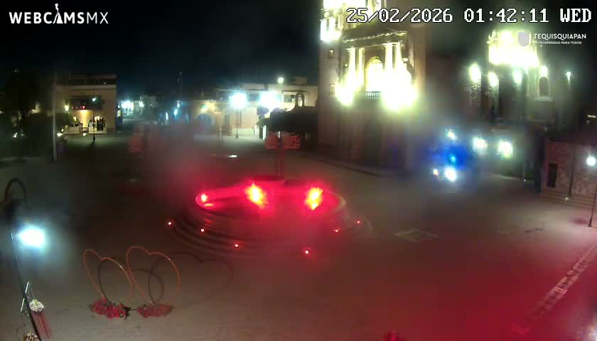 Tequisquiapan, Plaza Miguel Hidalgo & Parish St. Mary of the Assumption Live Cam - Tequisquiapan, Queretaro, Mexico