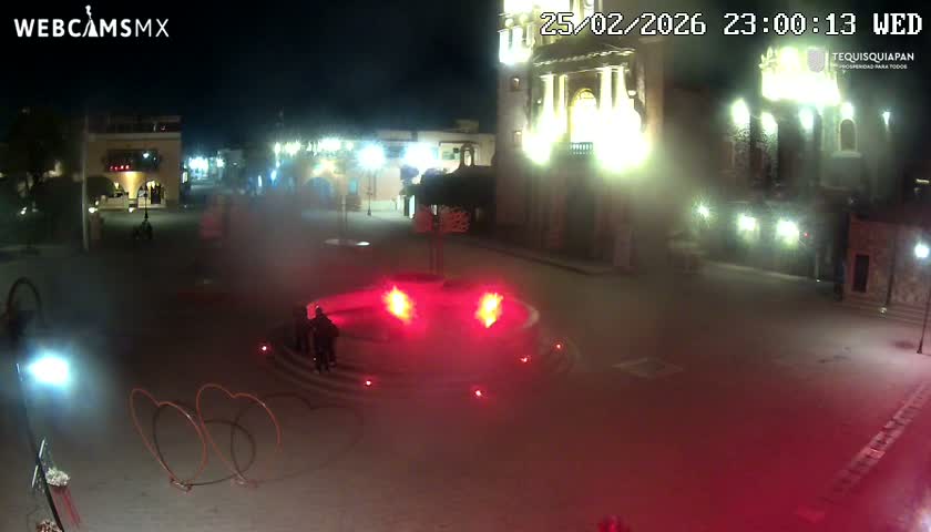 Tequisquiapan, Plaza Miguel Hidalgo & Parish St. Mary of the Assumption Live Cam - Tequisquiapan, Queretaro, Mexico