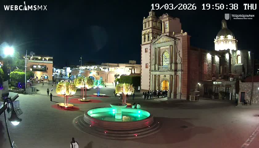 Tequisquiapan, Plaza Miguel Hidalgo & Parish St. Mary of the Assumption Live Cam - Tequisquiapan, Queretaro, Mexico