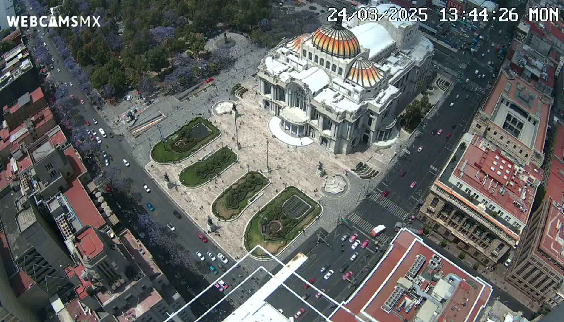 Mexio City, Palacio de Bellas Artes ( Palace of Fine Arts)  Live Cam - Cuauhtemoc, Ciudad de Mexico, Mexico