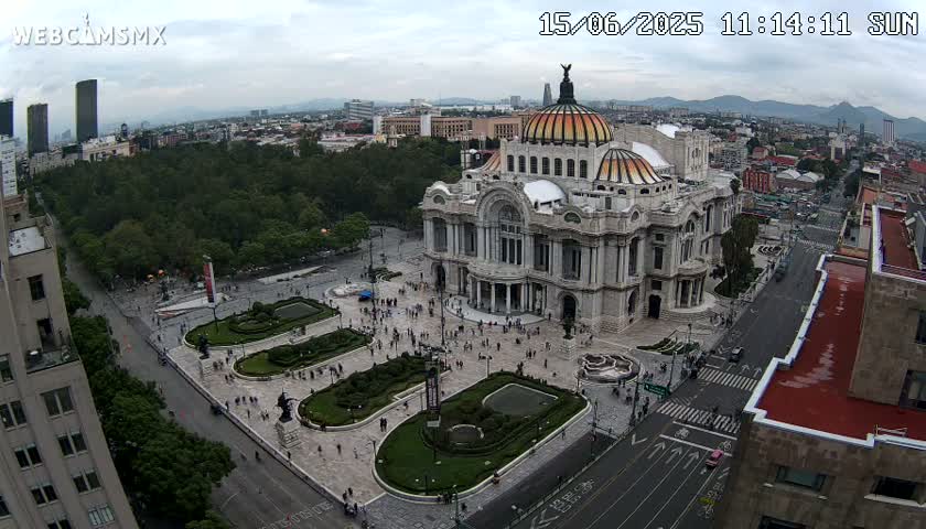 Mexio City, Palacio de Bellas Artes ( Palace of Fine Arts)  Live Cam - Cuauhtemoc, Ciudad de Mexico, Mexico