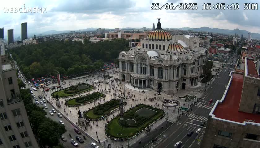 Mexio City, Palacio de Bellas Artes ( Palace of Fine Arts)  Live Cam - Cuauhtemoc, Ciudad de Mexico, Mexico
