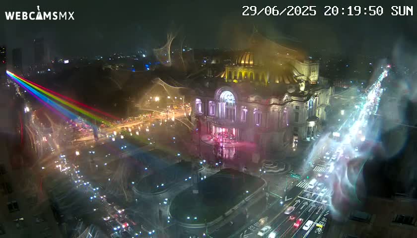 Mexio City, Palacio de Bellas Artes ( Palace of Fine Arts)  Live Cam - Cuauhtemoc, Ciudad de Mexico, Mexico