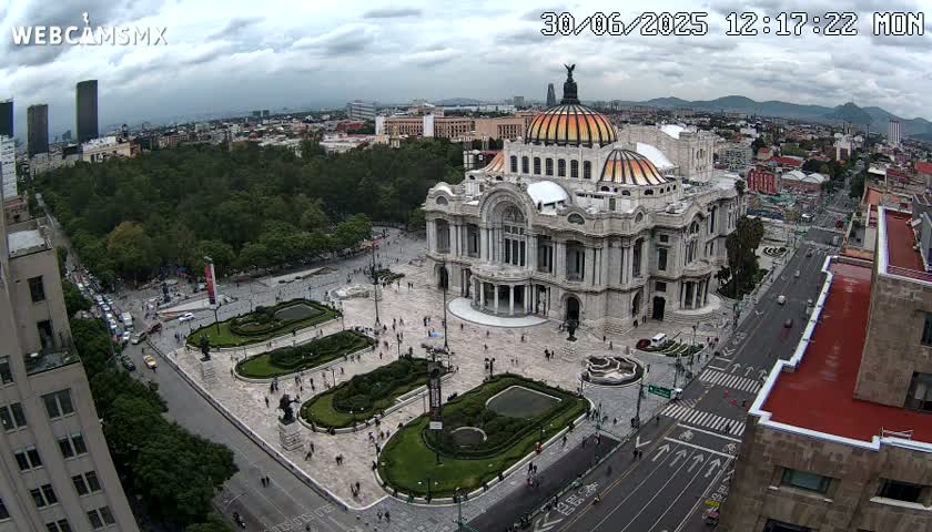 Mexio City, Palacio de Bellas Artes ( Palace of Fine Arts)  Live Cam - Cuauhtemoc, Ciudad de Mexico, Mexico